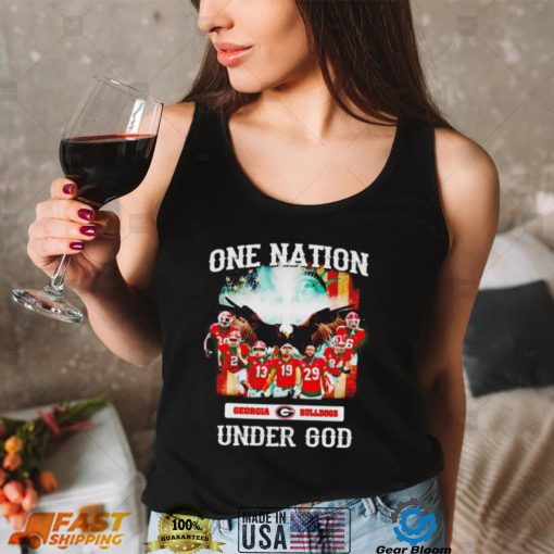 Georgia Bulldog one nation under God American flag shirt