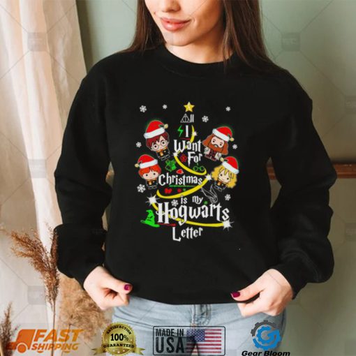 Harry Potter all I want for Christmas is my Hogwarts letter Christmas chibi 2022 shirt