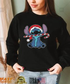 Candy Tree Santa Hat Present Holiday Stitch Christmas Sweatshirt