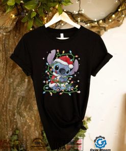 Cartoon Design Santa Hat Present Holiday Stitch Christmas Sweatshirt