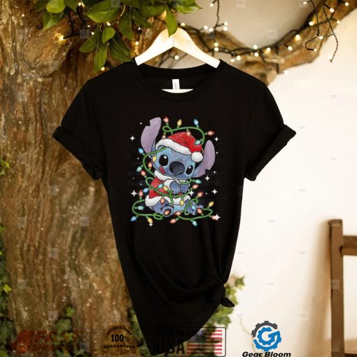 Cartoon Design Santa Hat Present Holiday Stitch Christmas Sweatshirt