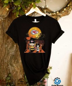 Charlie Brown and Snoopy Kansas City Chief football Halloween Chief T Shirt