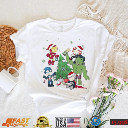 Christmas Chibi Avengers Superhero T Shirt