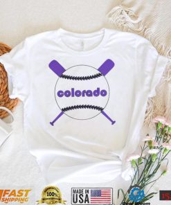 Colorado Retro Throwback With Crossed Bats Baseball Shirt