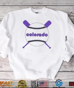 Colorado Retro Throwback With Crossed Bats Baseball Shirt