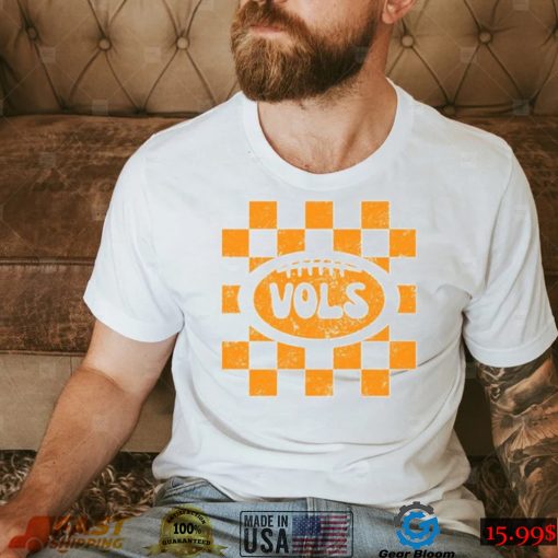 Comfort Colors Retro Checker Tennessee Vols Football T Shirt