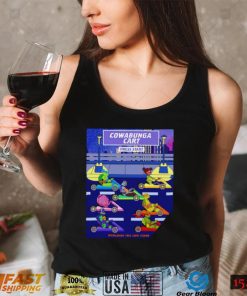 Cowabunga Cart pixel art video game shirt