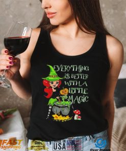 Cute little halloween witch trick or treat cauldron shirt