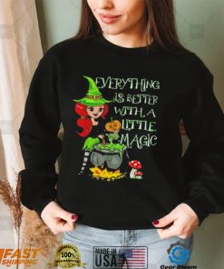 Cute little halloween witch trick or treat cauldron shirt