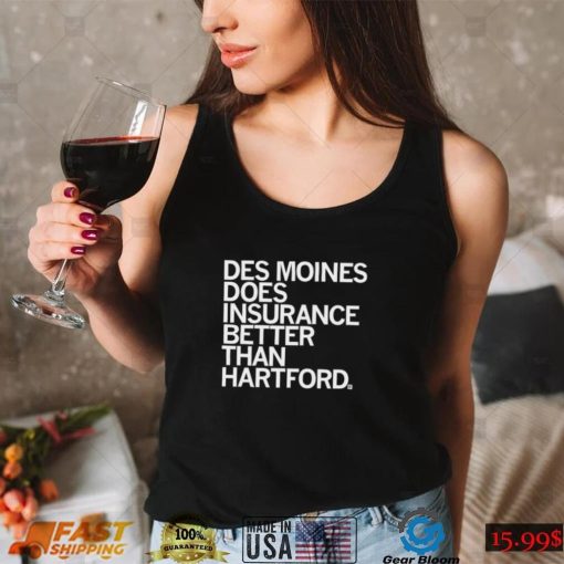 Des Moines does insurance better than Hartford 2022 shirt