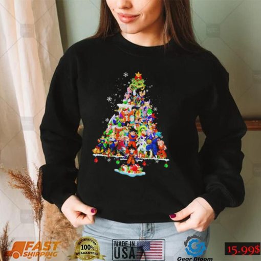 Dragon Ball Z Character Christmas Tree Shirt