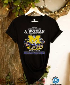 Never underestimate a woman who understands football and loves Michigan Wolverines 2022 shirt