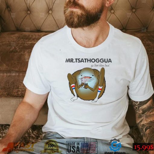 Mr Tsathoggua eating ice cream and watch phone shirt