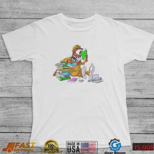 Monster reading and eat books art shirt