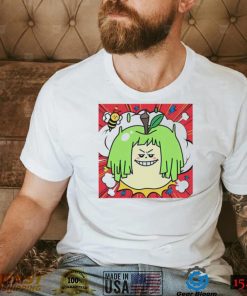 Falling Haircut Green apple and bee shirt