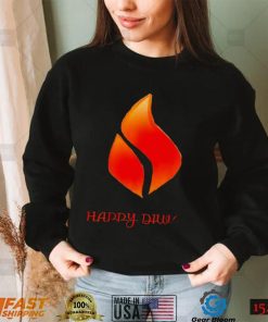 Fire Candle Light Happy Diwali Festival logo shirt