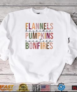 Flannels Pumpkins Hayrides S’mores And Bonfires Halloween T Shirt