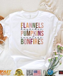 Flannels Pumpkins Hayrides S’mores And Bonfires Halloween T Shirt