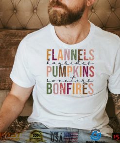 Flannels Pumpkins Hayrides S’mores And Bonfires Halloween T Shirt