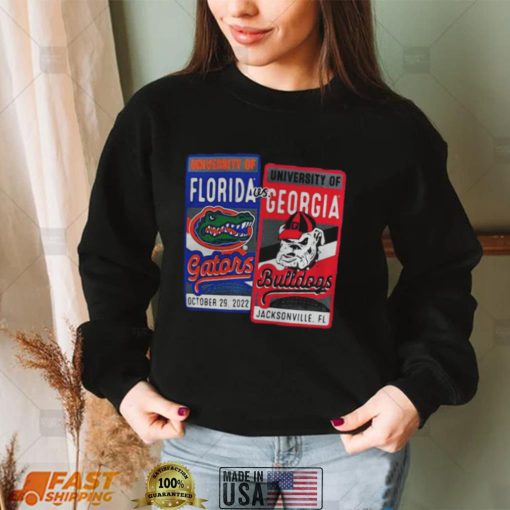 Florida Gators Vs. Georgia Bulldogs 2022 Football Matchup Oct 29 2022 Jacksonville FL Shirt