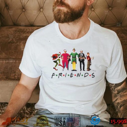 Friends Christmas TShirt, 90s Movie Actors, Family Vacation Tee, Santa Ralphie Clark Griswold Grinch Kevin McAllister