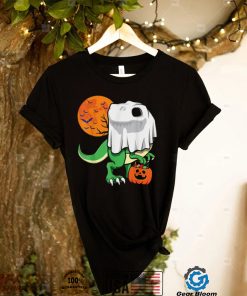 Ghost T Rex Dinosaur Pumpkin Halloween Tyrannosaurus Toddler T Shirt