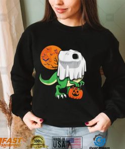 Ghost T Rex Dinosaur Pumpkin Halloween Tyrannosaurus Toddler T Shirt