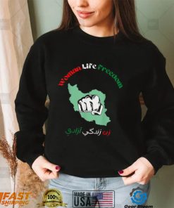 Gift Women Life Freedom Farsi Zan Zendegi Azadi With Female Fist T Shirt