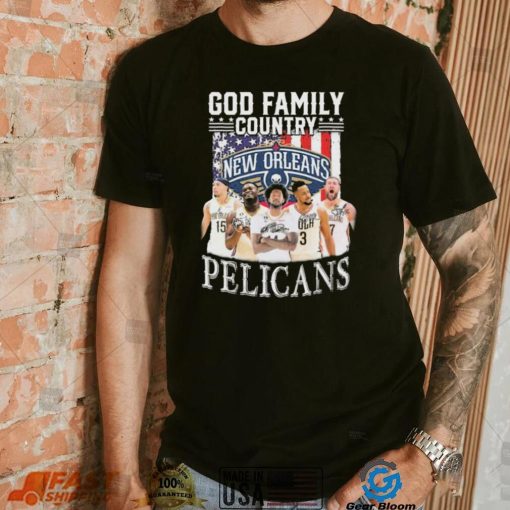 God Family Country New Orlean Pelicans Signatures Shirt