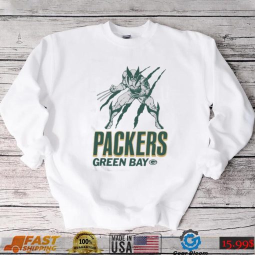 Green Bay Packers Marvel Wolverine Slash Shirt