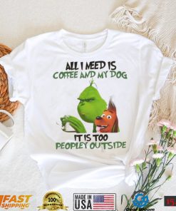 Grinch Coffee And My Dog Christmas T Shirt