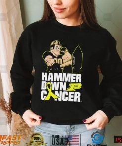 Hammer Down Cancer Purdue Boilermakers T Shirt