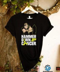 Hammer Down Cancer Purdue Boilermakers T Shirt