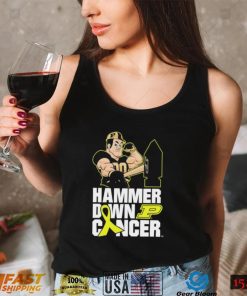 Hammer Down Cancer Purdue Boilermakers T Shirt