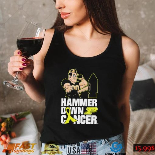 Hammer Down Cancer Purdue Boilermakers T Shirt