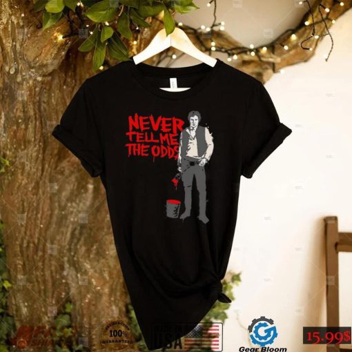 Han Solo Star Wars Stencil Solo never tell me the Odds shirt