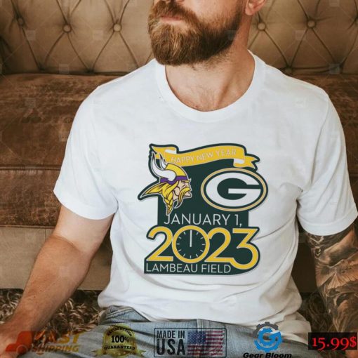 Happy New Years Packers Vs. Vikings Jan. 1 2023 Lambeau Field Gameday Shirt