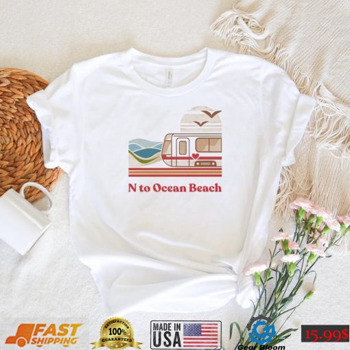 N to Ocean Beach vintage art shirt