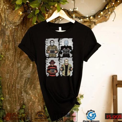 Horror Mugshot Movie Characters T Shirt