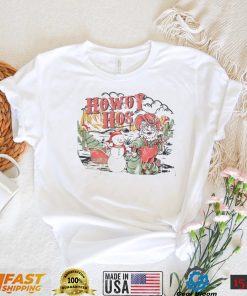 Howdy Hos Christmas Santa Cowboy T Shirt