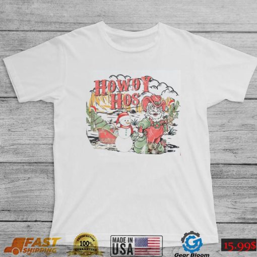 Howdy Hos Christmas Santa Cowboy T Shirt