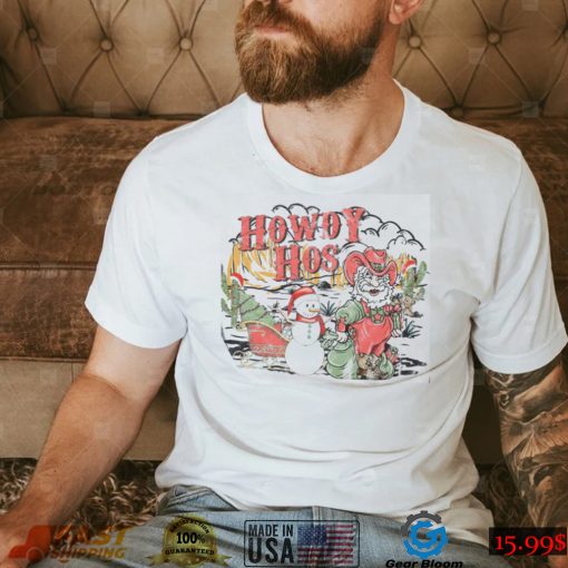 Howdy Hos Christmas Santa Cowboy T Shirt