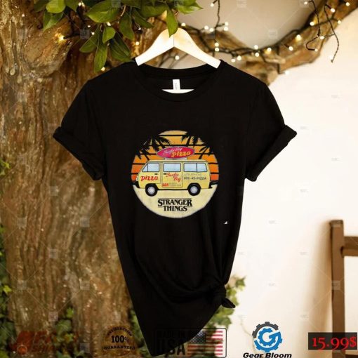 Surfer Boy Pizza Van Stranger Things bus vintage shirt