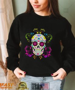 In October We Wear Pink Sugar Skull Breast Cancer Halloween T Shirt_Classic Shirt_Shirt pkgLq