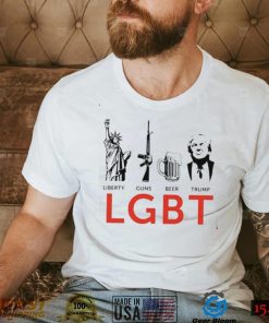 Liberty Gun Beer Trump Funny LGBT T Shirt