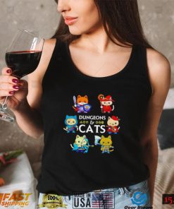 Dungeons and Cats cute characters shirt