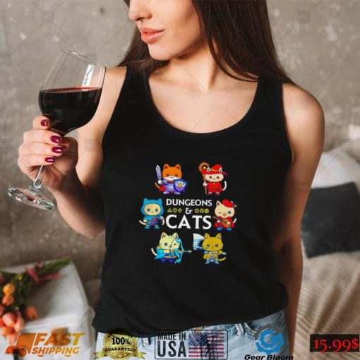 Dungeons and Cats cute characters shirt