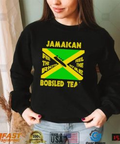 Jamaican Bobsled Team feel the rhythm feel the rhyme flag shirt