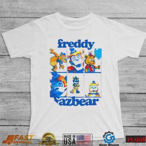 Jonny Blox Five Nights At Freddy’s Freddy Fazbear Grid Boyfriend Fit Girls Shirt