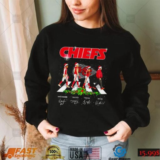 Kansas City Chiefs Christmas Abbey Road Signatures T Shirt